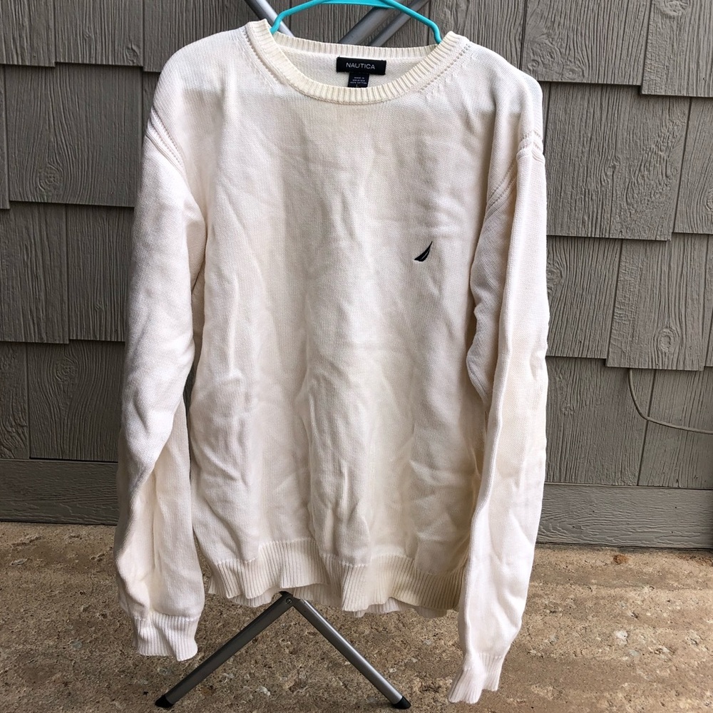 White/cream Nautica winter sweater